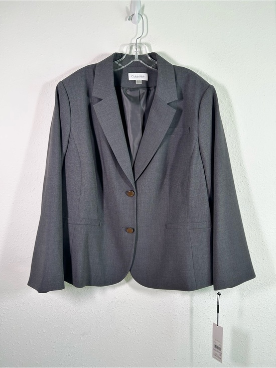 Calvin Klein Jackets & Blazers - Calvin Klein Two Button Blazer Suit Jacket Womens Plus Size 22W Gray Work Office